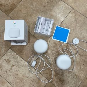 Google Nest Wifi 2 Pack Mesh Router Snow White Color
